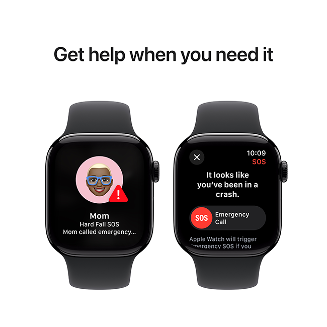 Apple Watch Series 10 42mm - Jet Black Aluminum Black Sport Band S-M  (Product view 7)