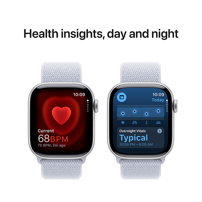 Apple Watch Series 10 42mm - Silver Aluminum Blue Cloud Sport Loop  (Product view 6)