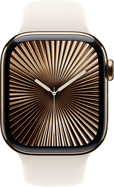 Apple Watch Series 10 42mm - Gold Titanium Starlight Sport Band M-L  (Product view 1)