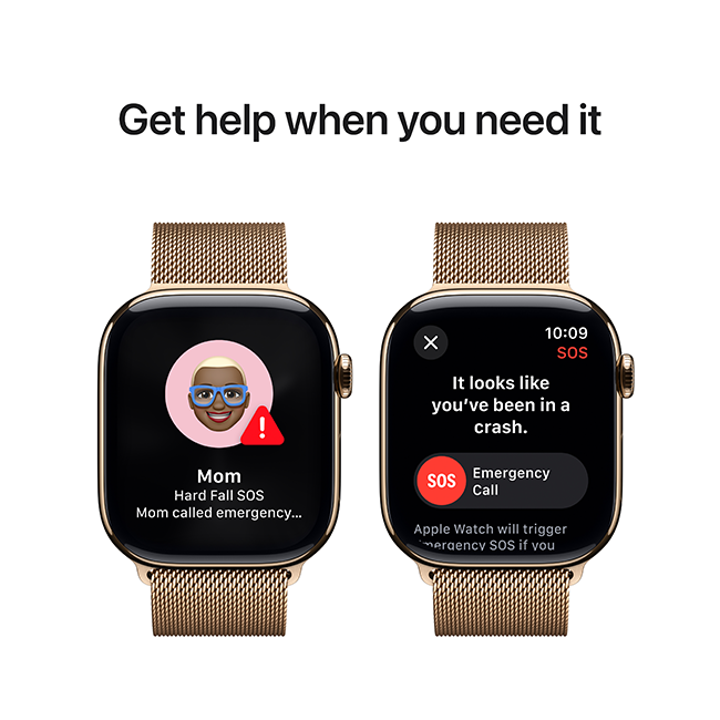 Apple Watch Series 10 46mm - Gold Titanium Gold Milanese Loop S-M  (Product view 7)