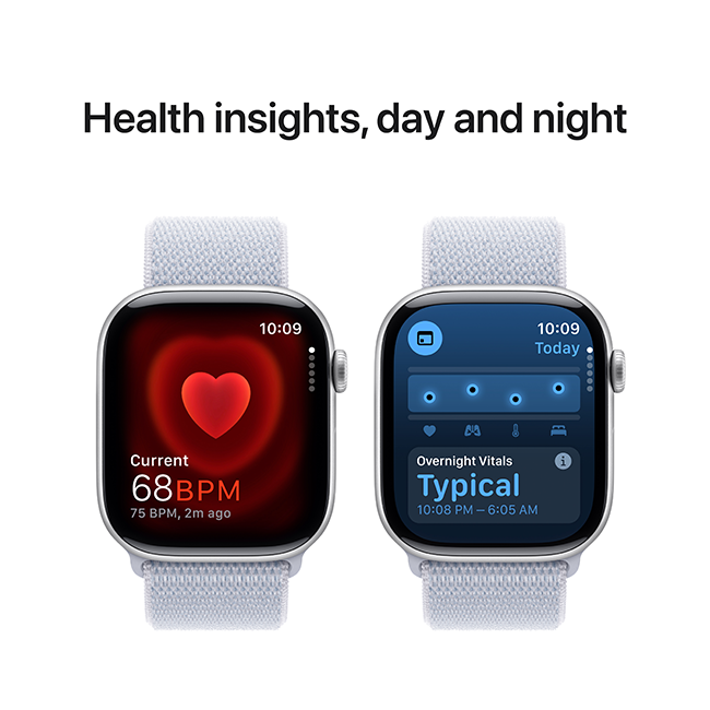 Apple Watch Series 10 46mm - Silver Aluminum Blue Cloud Sport Loop  (Product view 6)