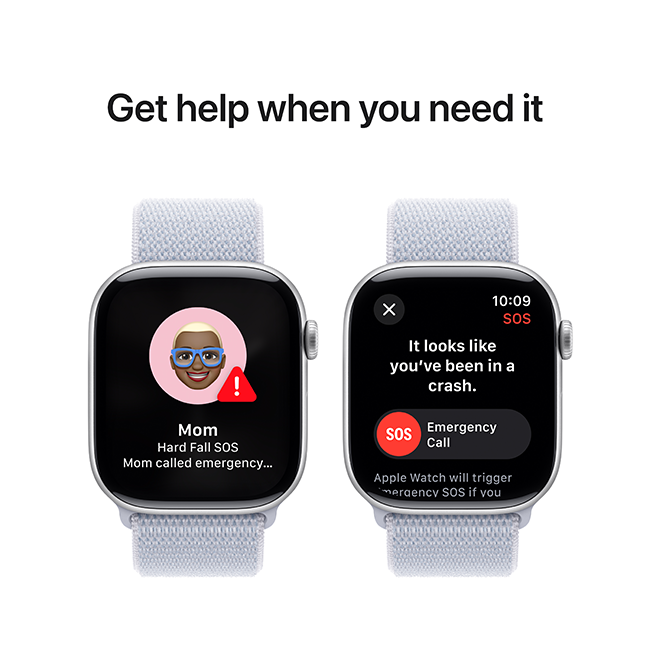 Apple Watch Series 10 46mm - Silver Aluminum Blue Cloud Sport Loop  (Product view 7)