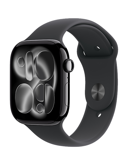 Apple Watch Series 11 46mm - Jet Black Aluminum Black Sport Band M-L  (Product view 2)