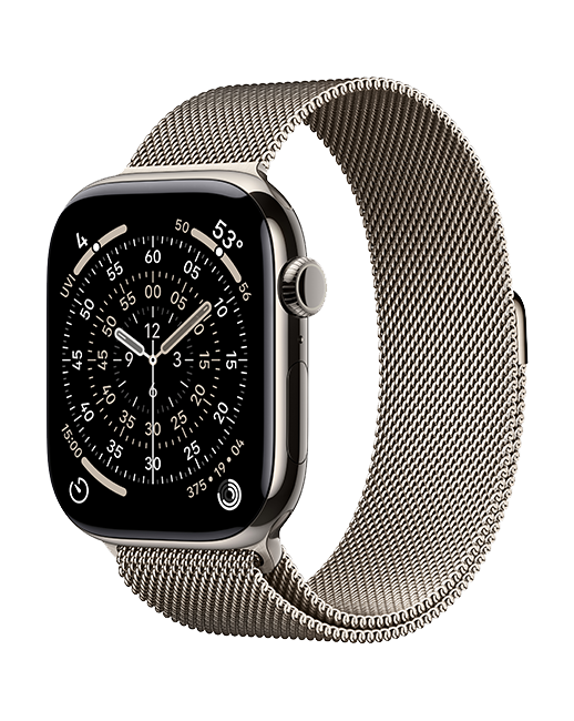 Apple Watch Series 11 46mm - Natural Titanium Natural Milanese Loop S-M  (Product view 2)