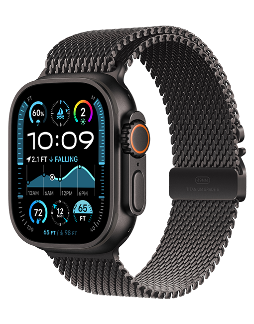 Apple Watch Ultra 2 49mm - Black Titanium Black Milanese Loop Large  (Product view 2)