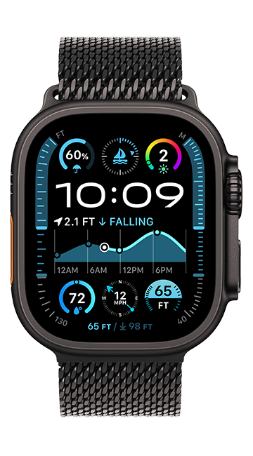 Apple Watch Ultra 2 49mm - Black Titanium Black Milanese Loop Large  (Product view 3)