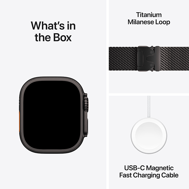 Apple Watch Ultra 2 49mm - Black Titanium Black Milanese Loop Large  (Product view 10)