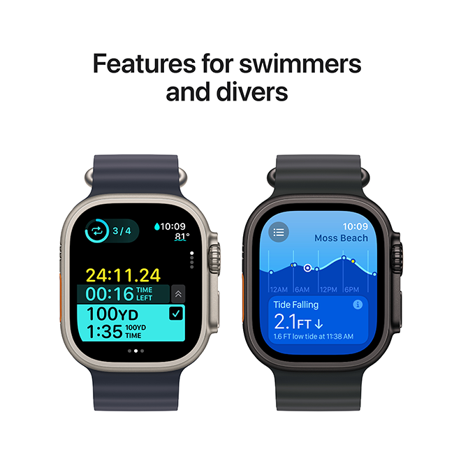 Apple Watch Ultra 2 49mm - Black Titanium Dark Green Alpine Loop Large  (Product view 6)