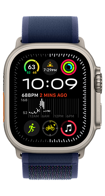 Apple Watch Ultra 2 49mm - Natural Titanium Blue Trail Loop M-L  (Product view 3)