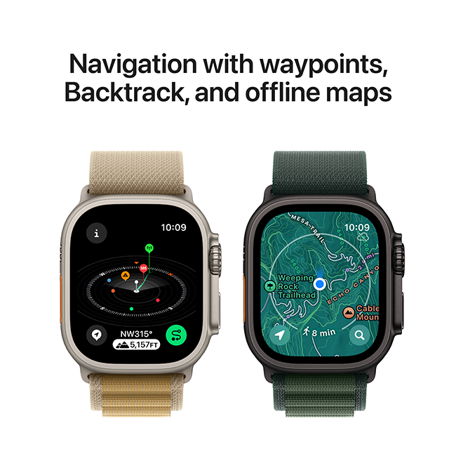 Apple Watch Ultra 2 49mm - Natural Titanium Blue Trail Loop M-L  (Product view 7)
