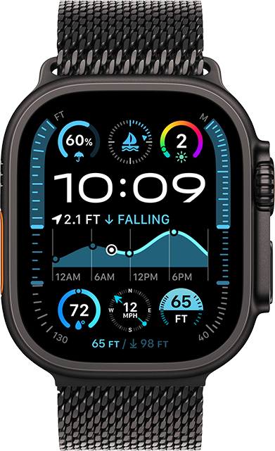 Apple Watch Ultra 2 49mm - Black Titanium Black Milanese Loop Large  (Product view 1)