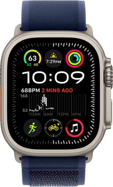 Apple Watch Ultra 2 49mm - Natural Titanium Blue Trail Loop M-L  (Product view 1)