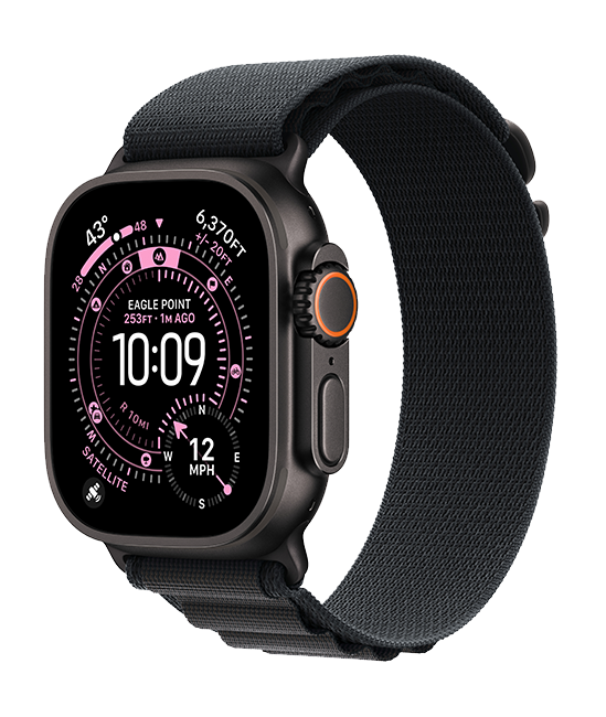 Apple Watch Ultra 3 49mm - Black Titanium Black Alpine Loop Small  (Product view 2)