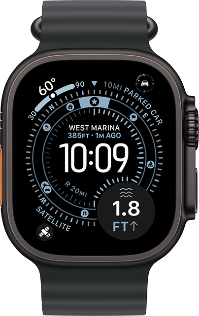 Apple Watch Ultra 3 49mm - Black Titanium Black Ocean Band  (Product view 1)