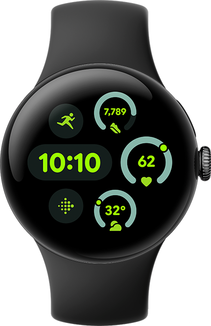 Google Pixel Watch 3 41mm - Obsidian  (Product view 1)