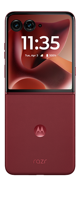 Motorola razr ultra - 2025 - PANTONE Rio Red  (Product view 3)