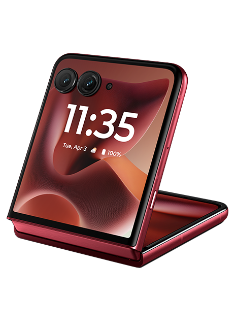 Motorola razr ultra - 2025 - PANTONE Rio Red  (Product view 4)