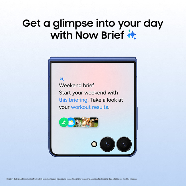 Samsung Galaxy Z Flip7 - Blue Shadow  (Product view 8)