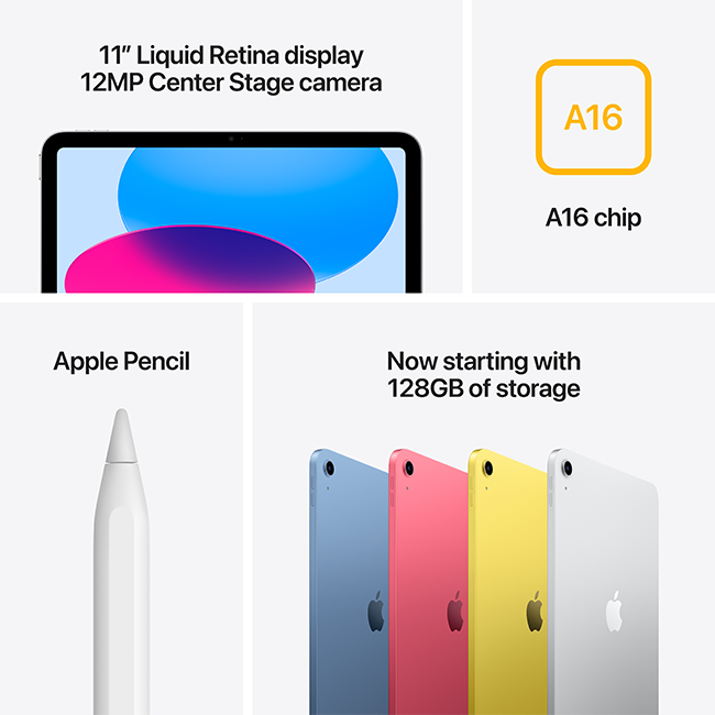 Apple iPad (A16) 2025 - Yellow  (Product view 7)