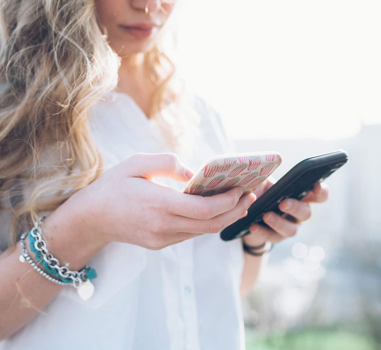 A man looking at the mobile